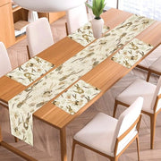 Set di placemats per Pasqua da 4 pezzi con design conigli e carote - Dimensioni 180x30 cm - Adatto per la tavola di Pasqua