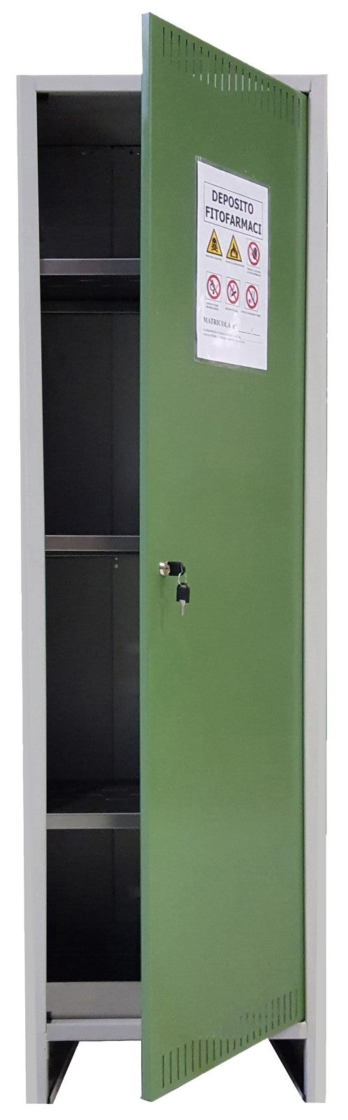 armadio per fitofarmaci kit 1 ante cm 50x40x179h a norma in lamiera zincata cod:ferx.97832