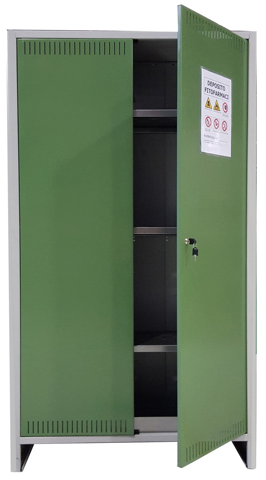 armadio per fitofarmaci kit 2 ante cm 100x40x179h a norma in lamiera zincata cod:ferx.97834