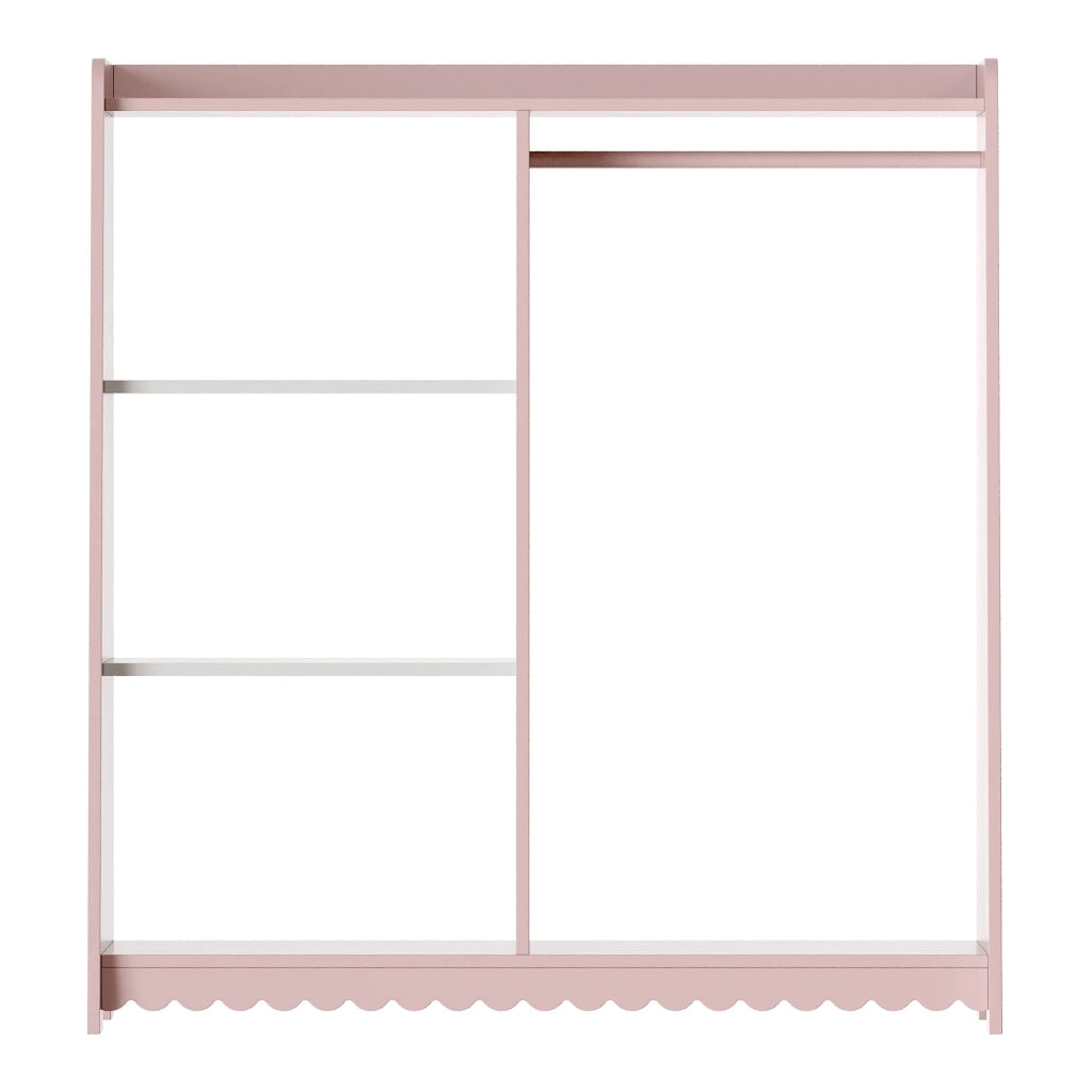 Armadio/guardaroba/guardaroba aperto per bambini 90 x 80 x 38 cm rosa e bianco 03_0010298