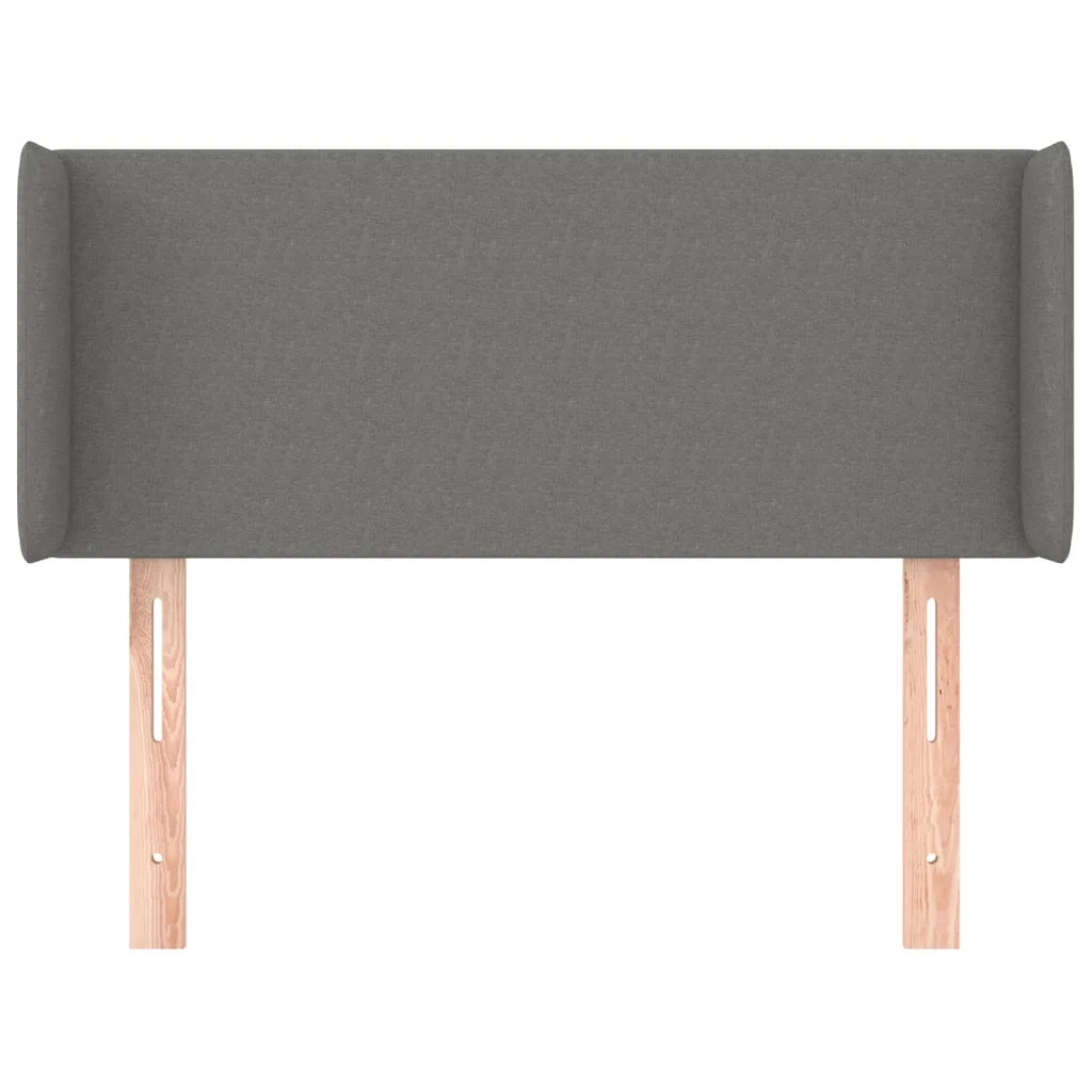 Testiera ad Orecchio Grigio Scuro 93x16x78/88 cm in Tessuto 3118471