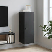Mobiletto a muro 33 x 34,5 x 90 cm Legno ingegnerizzato Nero 899096