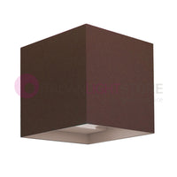 MARBELLA SQUARED CORTEN Faretto LED da Esterno Cubetto 10X10 Design Moderno IP65