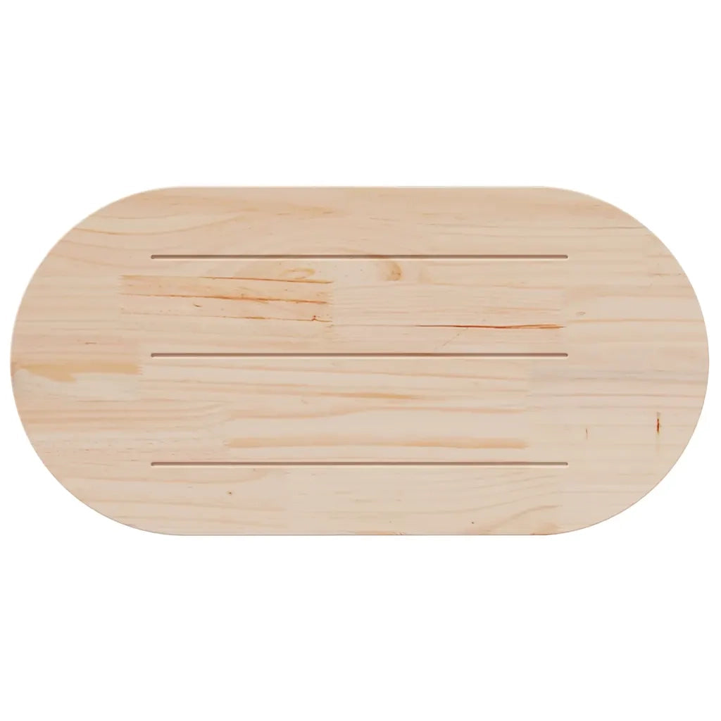 Piano del tavolo 110x55x2,5 cm in legno massello di pino ovale 824365