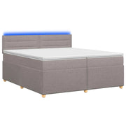 Letto box spring con materasso Tortora 200 x 200 cm Tessuto 3452496