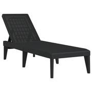 Sdraio da giardino | Lettino Antracite 186x60x29 cm in PP