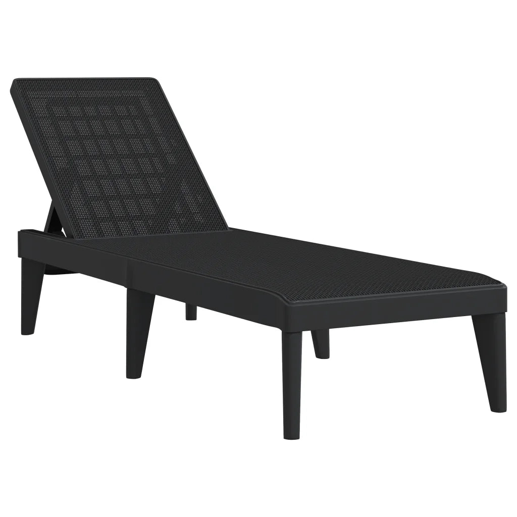 Sdraio da giardino | Lettino Antracite 186x60x29 cm in PP