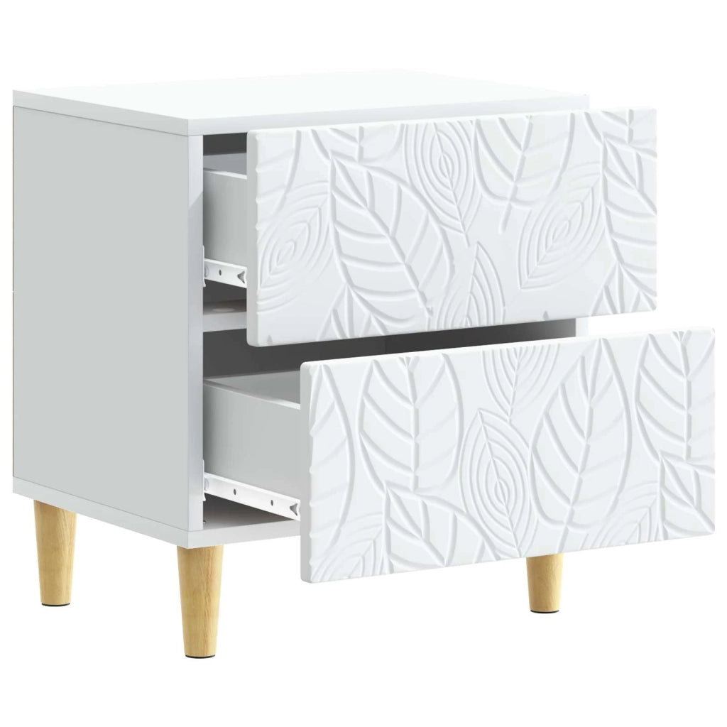 Comodino 2 pcs Bianco 43 x 34,5 x 48 cm Legno ingegnerizzato