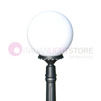 ORIONE ANTRACITE Lampione h. 110 per Esterno Giardino con sfera globo policarbonato d.25 GARDENLIGHT