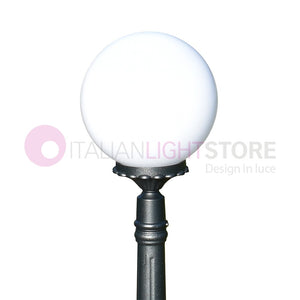 ORIONE ANTRACITE Lampione h. 110 per Esterno Giardino con sfera globo policarbonato d.25 GARDENLIGHT