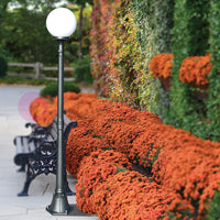 ORIONE ANTRACITE Lampione h. 172 per Esterno Giardino con sfera globo policarbonato d.25 GARDENLIGHT