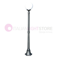 ORIONE ANTRACITE Lampione h. 172 per Esterno Giardino con sfera globo policarbonato d.25 GARDENLIGHT