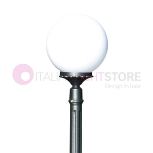 ORIONE ANTRACITE Lampione h. 172 per Esterno Giardino con sfera globo policarbonato d.25 GARDENLIGHT