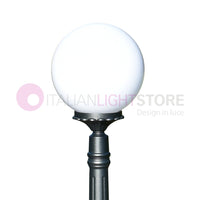 ORIONE ANTRACITE Lampione h. 145 per Esterno Giardino con sfera globo policarbonato d.25