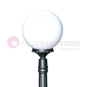 ORIONE ANTRACITE Lampione h. 145 per Esterno Giardino con sfera globo policarbonato d.25