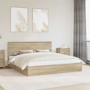 Letto con Contenitore con testiera Rovere Sonoma 180 x 200 cm 3408433