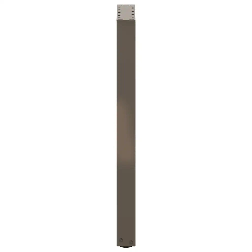 Gambe per tavolo consolle a forma di U 2 pz in acciaio naturale 28x(72-73) cm 4013171
