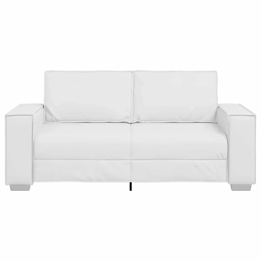 Divano a due posti Bianco 180 cm Pelle Sintetica 4105057