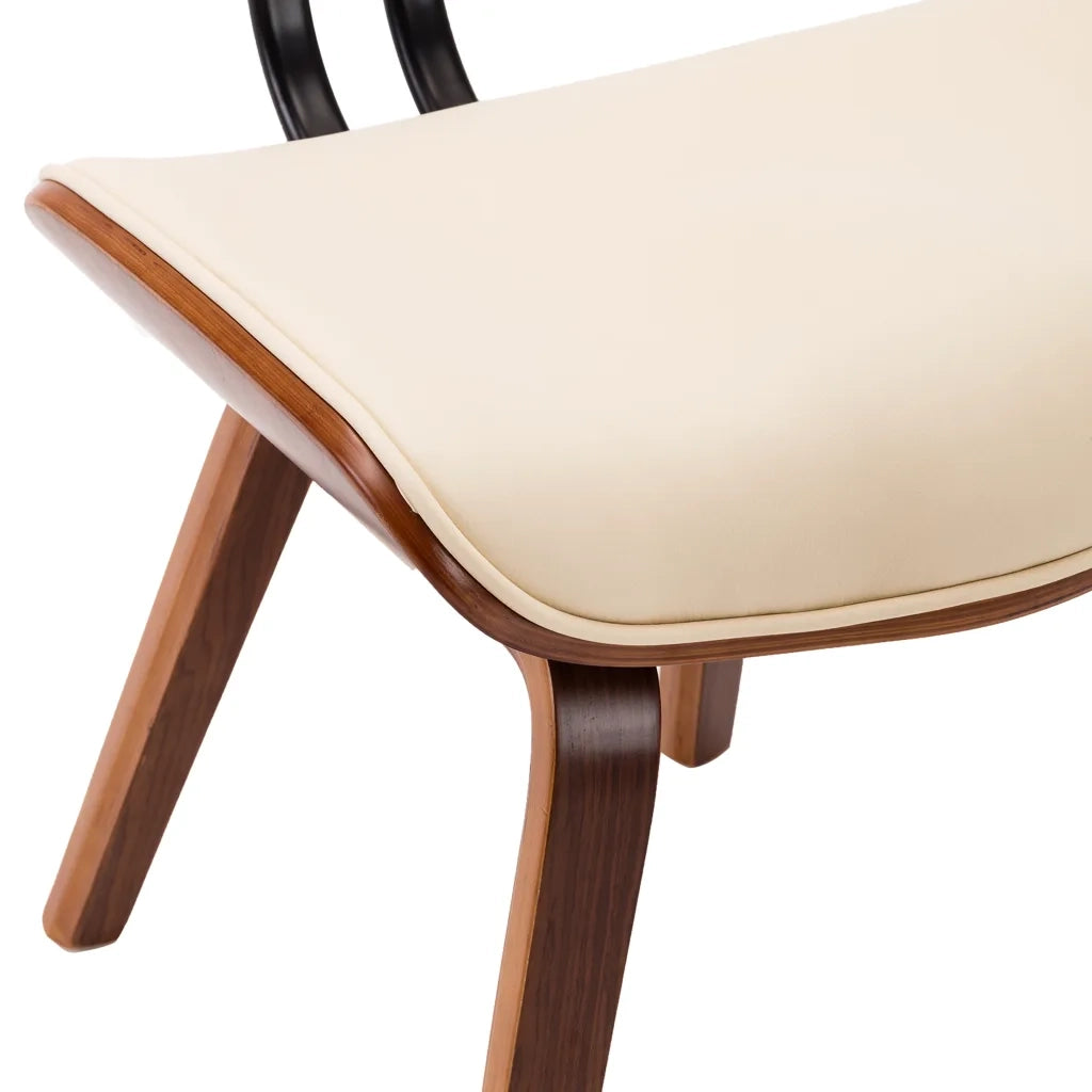Sedie da Pranzo 6 pz Crema in Legno Piegato e Similpelle cod mxl 18770