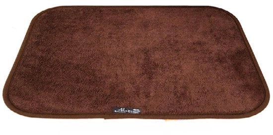 Tappeto Antiscivolo per Porte 50 x 65 cm – Marrone – Microfibra Ultra-assorbente – Lavabile – 3 mm – Made in Italy