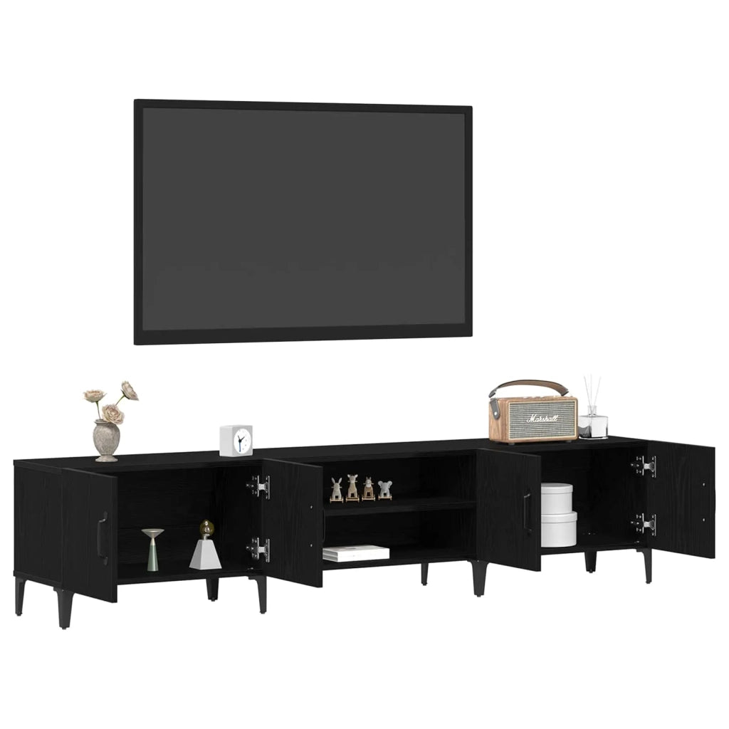 Mobile TV Rovere Nero 180 x 31,5 x 40 cm Legno multistrato 862818
