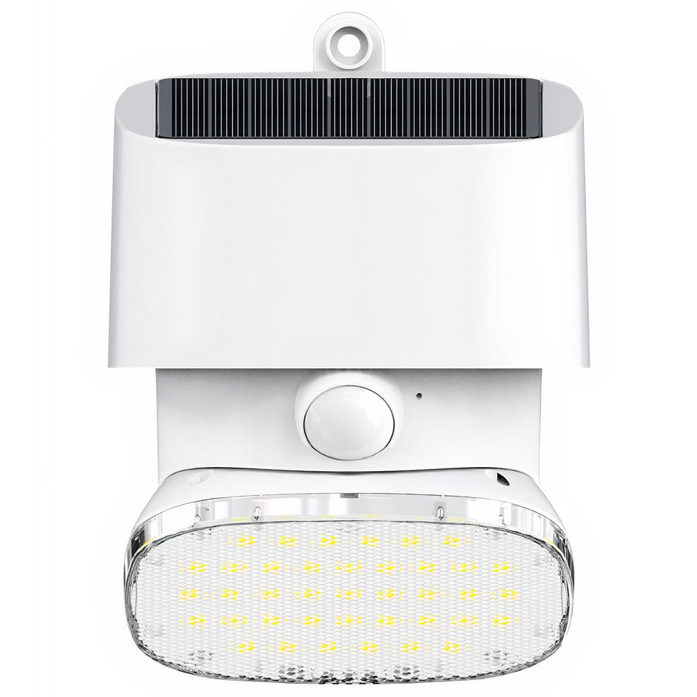 TECHNO Faro Solare Led da Parete 2000Lm Con Pannello, Crepuscolare e Sensore Movimento