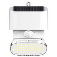 TECHNO Faro Solare Led da Parete 2000Lm Con Pannello, Crepuscolare e Sensore Movimento