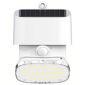 TECHNO Faro Solare Led da Parete 2000Lm Con Pannello, Crepuscolare e Sensore Movimento