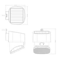 TECHNO Faro Solare Led da Parete 2000Lm Con Pannello, Crepuscolare e Sensore Movimento