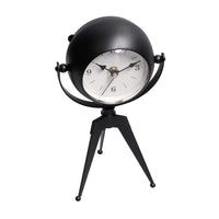 Orologio da Tavolo 11x8xh20 cm in Metallo Nero