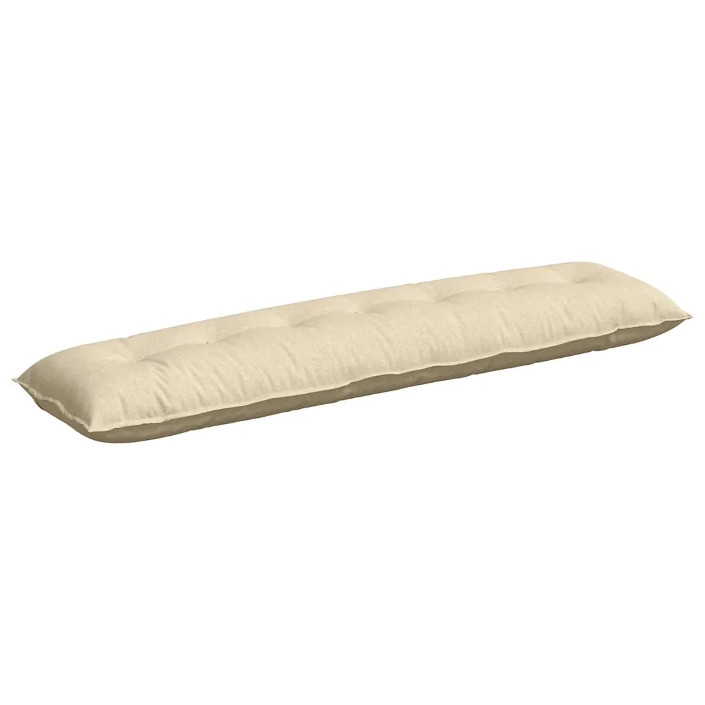 Cuscino per Schiena Crema 200 x 19 x 50 cm Tessuto