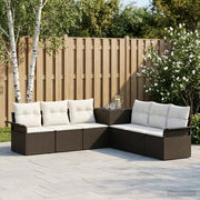 Set di divani 7 pz Nero e Bianco Crema 3448655