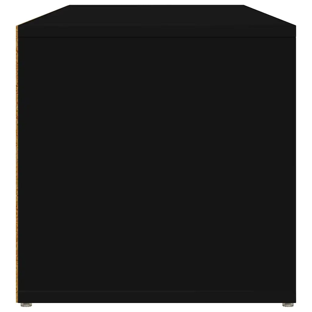 Panca Porta Scarpe Nera 105x35x35 cm in Legno Multistrato 804464