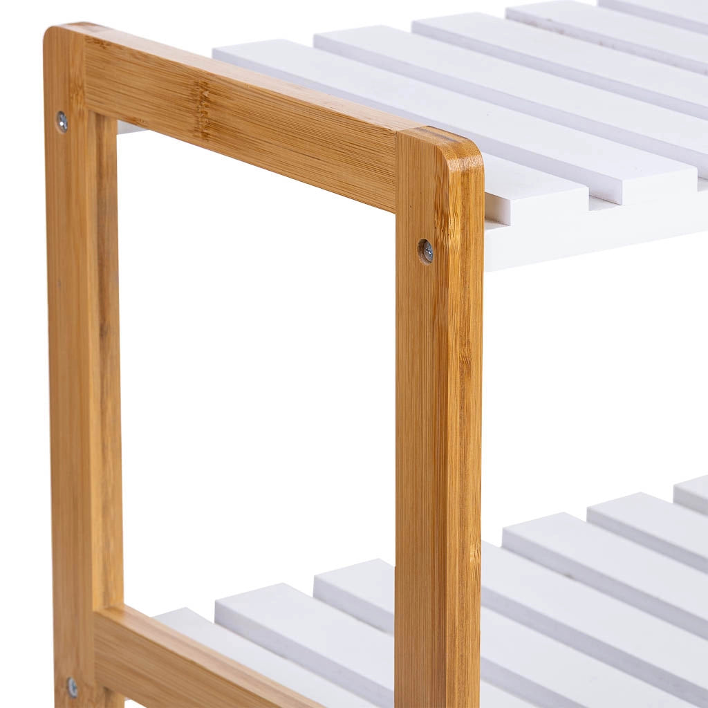 panca porta scarpe in legno bianco 70x26x34,5h cm