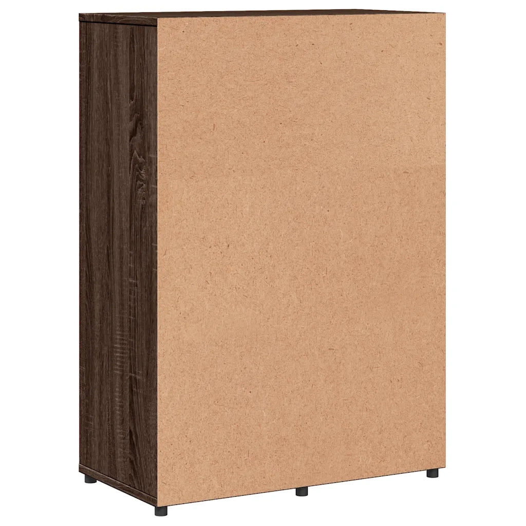 Credenze 2 pz Rovere Marrone 60x31x84 cm in Legno Multistrato