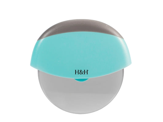 Taglia pizza in polipropilene e lama in acciaio inox colore grigio scuro e azzurro