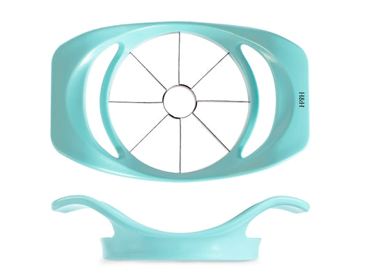 Tagliamele a spicchi in polipropilene e lama in acciaio inox colore azzurro.