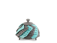 Cestello cuoci verdure in polipropilene colore grigio scuro e azzurro