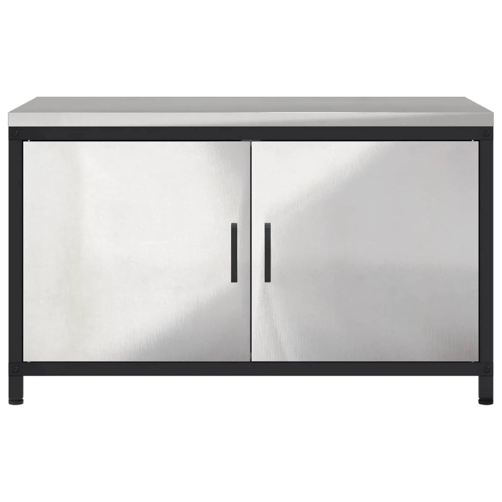 Stoccaggio in cucina con porta Argento 90 x 50 x 53 cm Acciaio 875000