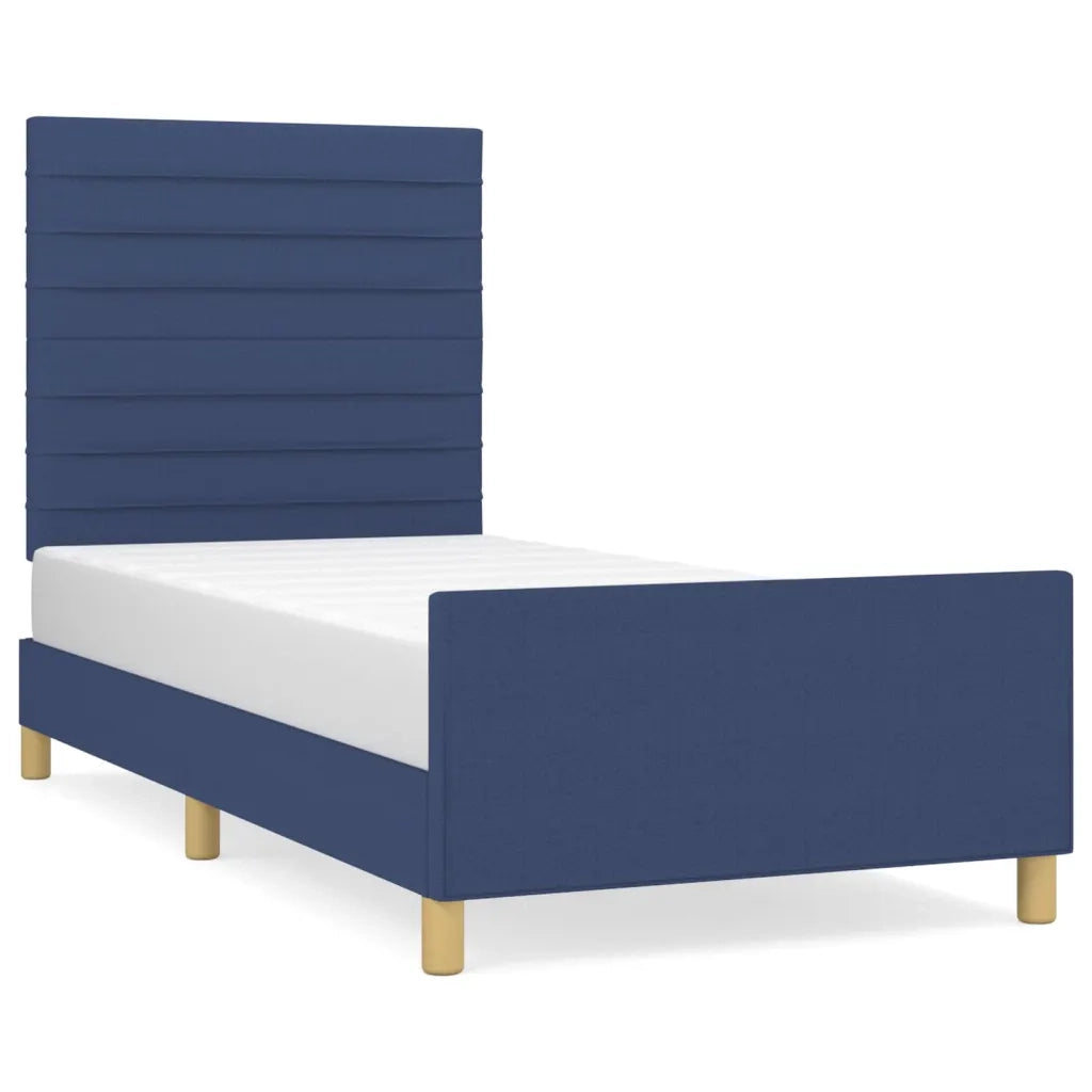 Giroletto senza Materasso Blu 100x200 cm in Tessuto