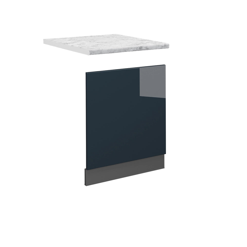 Vicco Fascia per lavastoviglie Blu scuro lucido 60 cm , PL Marmo