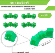 Macchine per la cura delle piante - 100 contenitori per piante - Clip per piante a 90 gradi per piegare rami e cambiare direzione di crescita (verde)