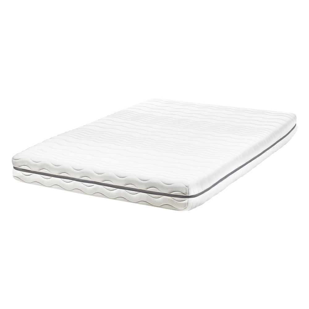 Materasso matrimoniale Memory Foam Imbottitura Poliestere Sfoderabile Bianco 120 x 200 cm massimo comfort