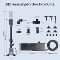 CHJ-1503 ECO Pompa da fontana con spugna filtrante 1500l/h 25 W Laghetto Stagno