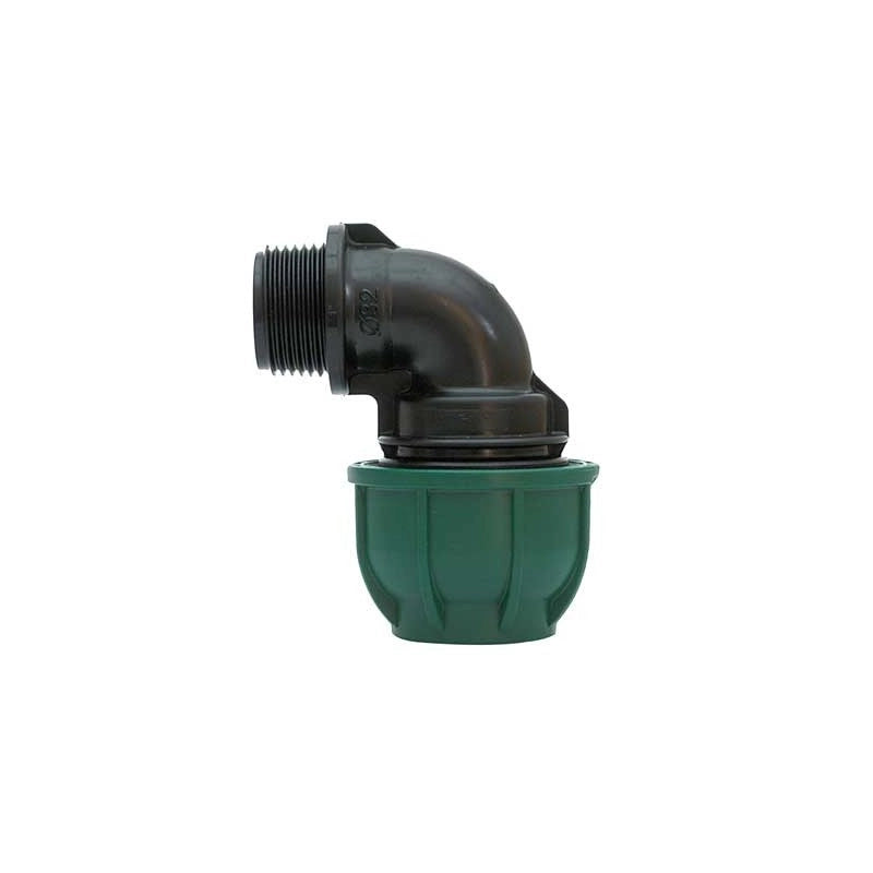 GOMITO A 90  ° A STRINGERE CON DERIVAZIONE FIL. MASCHIO  EE ? mm 25x3/4 - 125 PN - IRRITEC