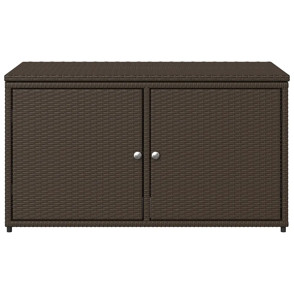 Armadietto Portaoggetti Giardino Marrone 110x55x60,5 Polyrattan 365568