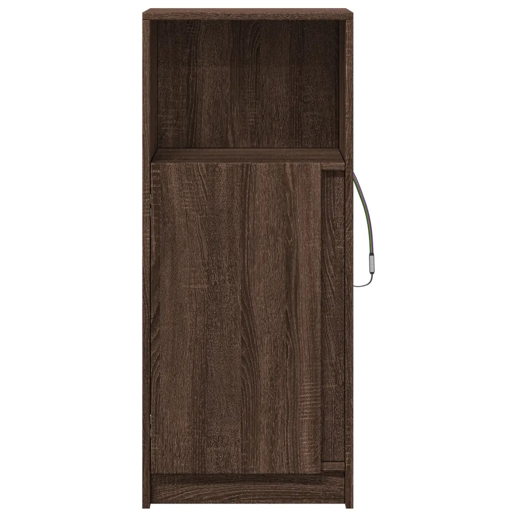 Credenza con LED Rovere Marrone 42,5x34x100cm Legno Multistrato