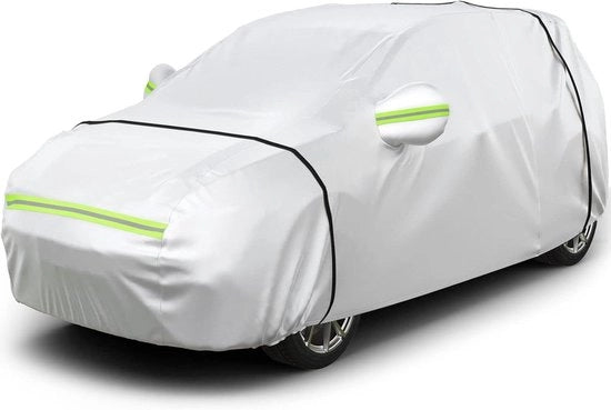 Hoe per autosuv esterno - Impermeabile, con chiusura a zip sul lato destro - Protezione solare - Adattamento universale (169-181 pollici) - Color argento