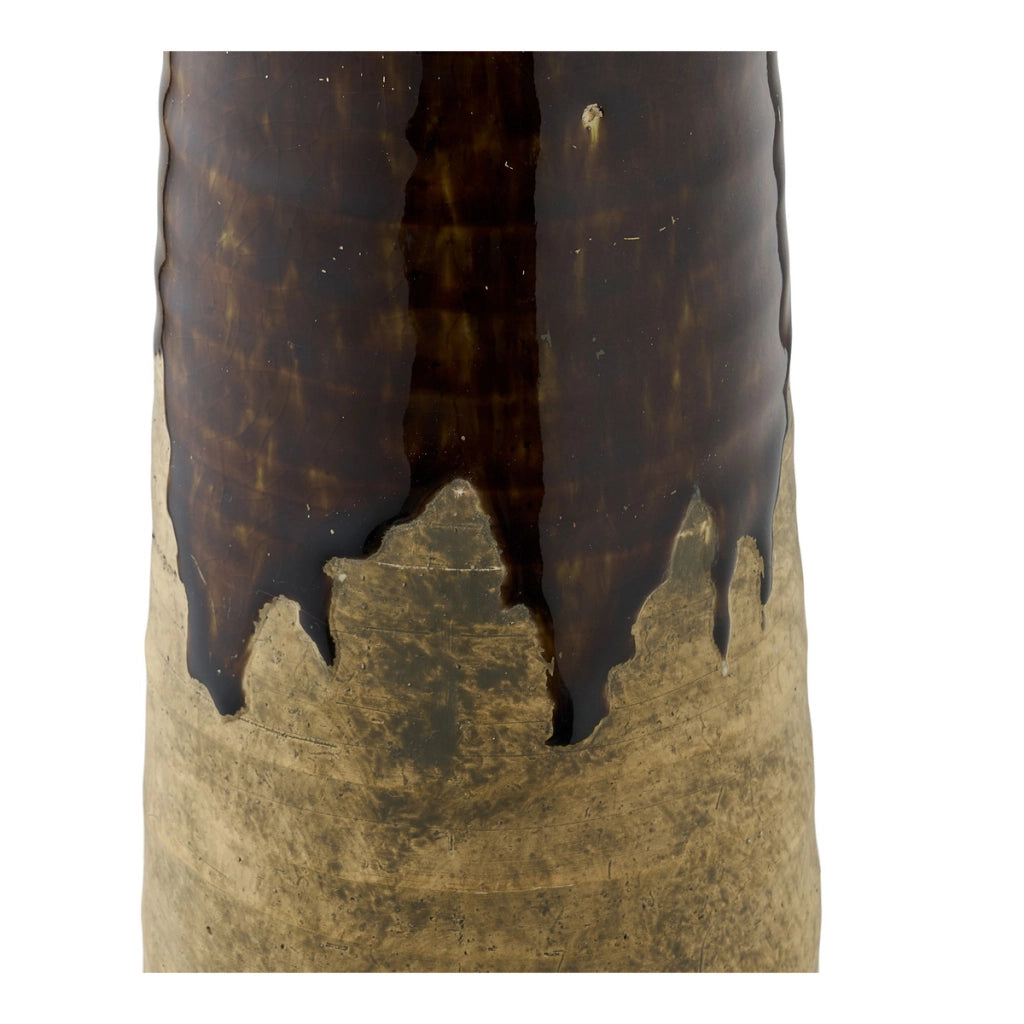 Vaso Decorativo Ribe, Marrone, Ceramica, 11x11x39 cm