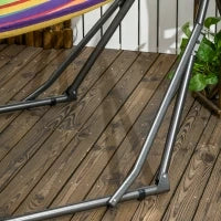 Amaca da Giardino Pieghevole con Supporto Curvo in Metallo Epossidico, Carico max. 120 Kg, Multicolore